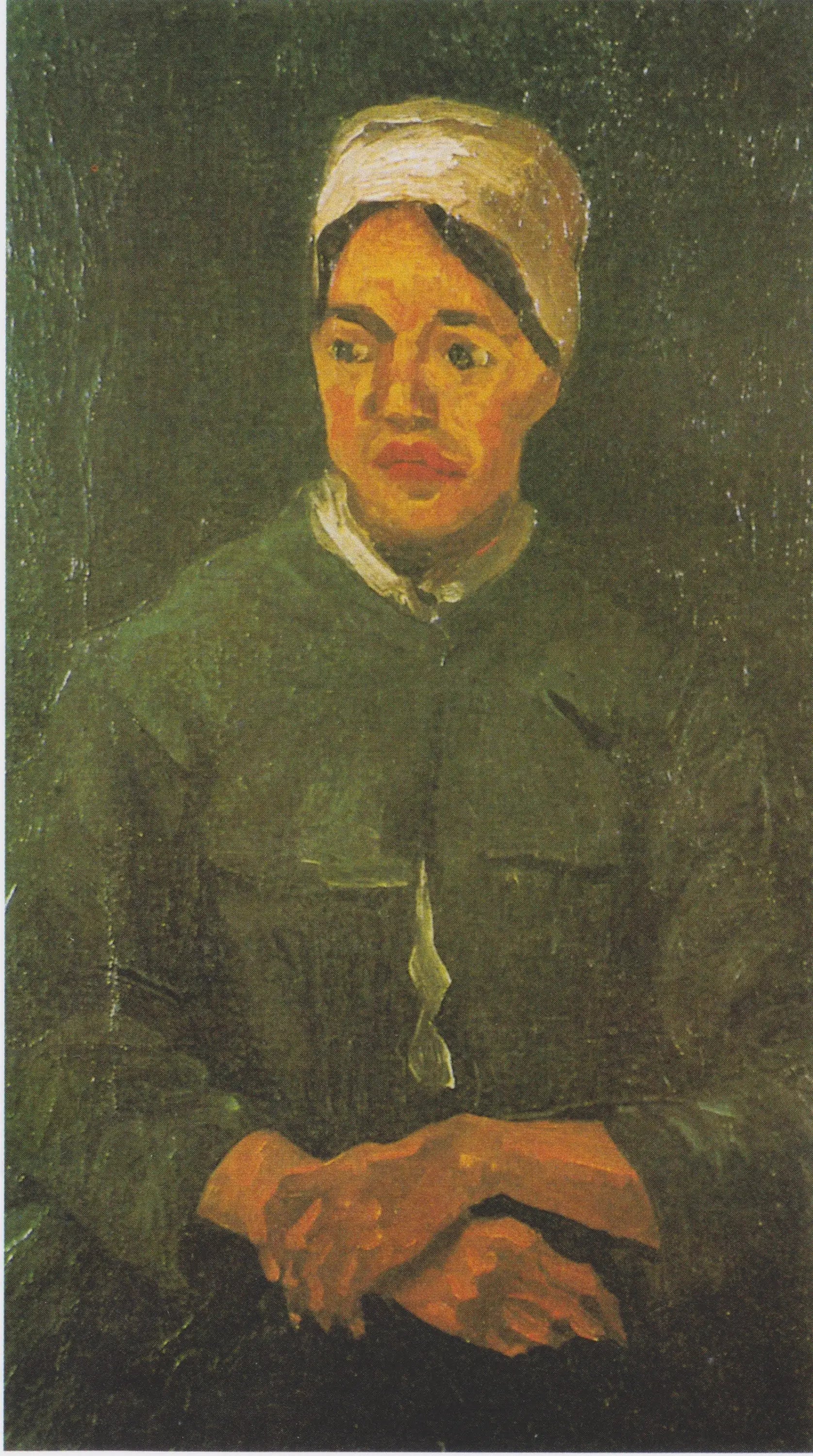 Reproduction du tableau « Paysanne, assise (demi-figure) - Vincent van Gogh » par Alpha Reproduction en peinture à l’huile