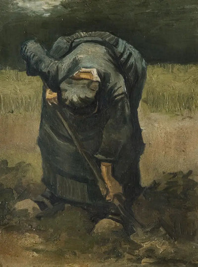 Reproduction du tableau « Paysanne creusant - Vincent van Gogh » par Alpha Reproduction en peinture à l’huile