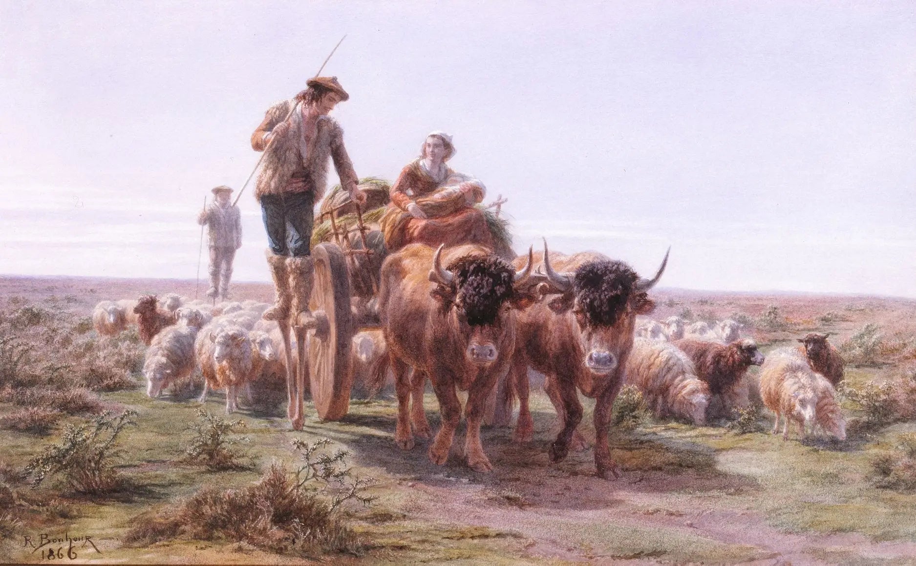 Paysans landais allant au marché - Rosa Bonheur - Alpha Reproduction