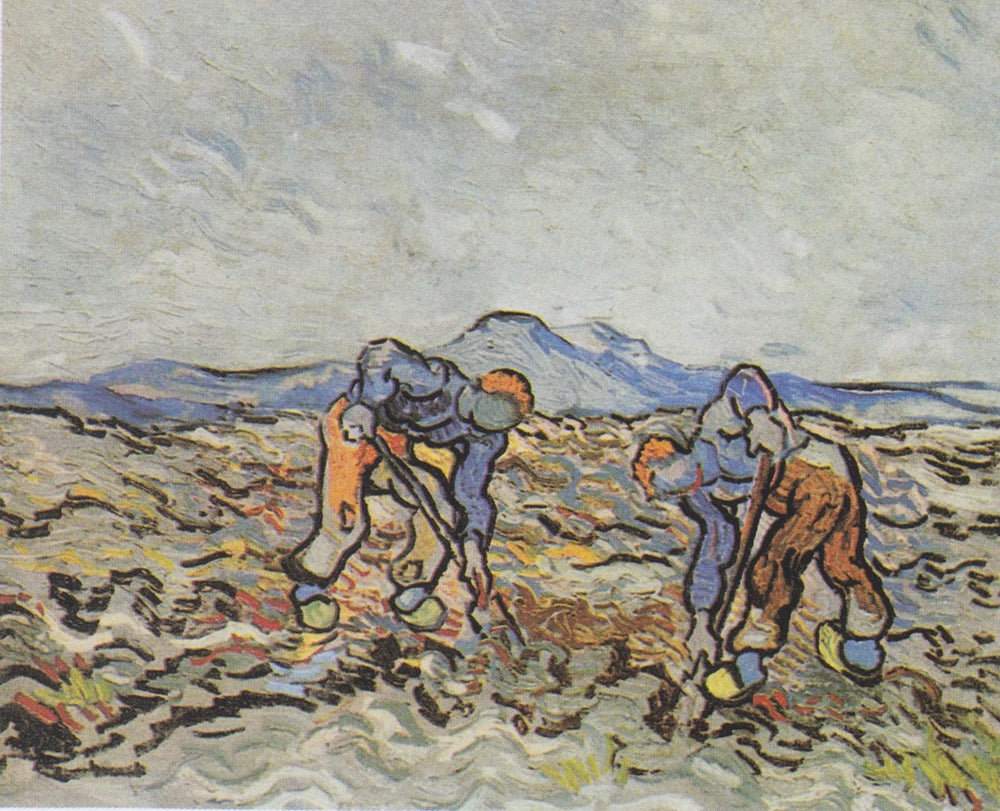 Paysans ramassant des pommes de terre - Vincent van Gogh image 1 tableau peint à l’huile sur toile