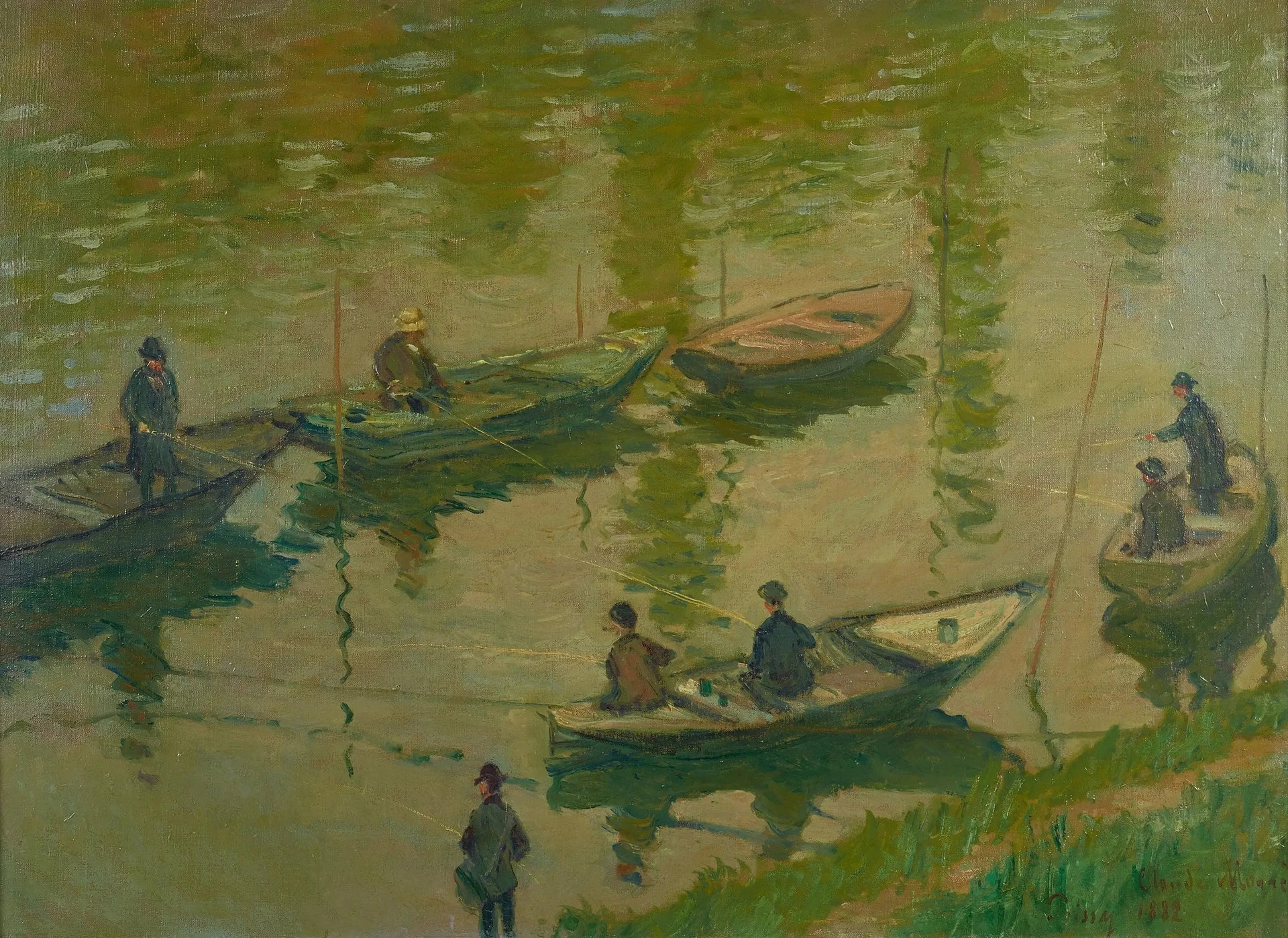 Pêcheurs sur la Seine à Poissy W748 par Claude Monet, Belvédère de Vienne