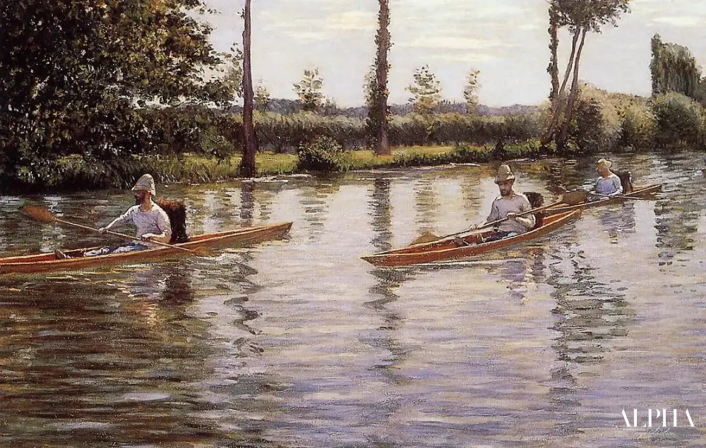 Périssoires sur l'Yerres - Caillebotte - Reproductions de tableaux et peintures haut de gamme