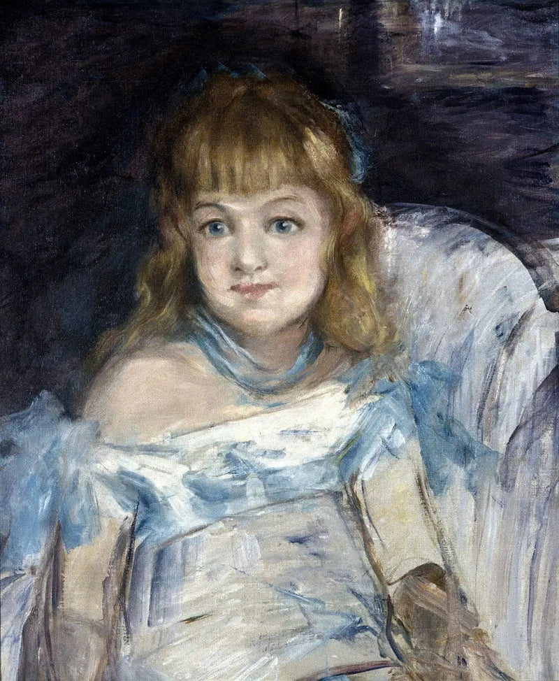 एक छोटी लड़की एक कुर्सी में - Édouard Manet