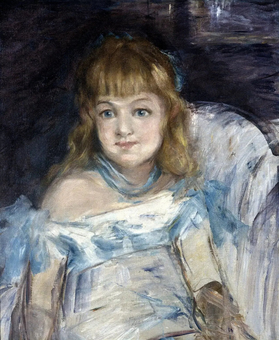 एक छोटी लड़की एक कुर्सी में - Édouard Manet