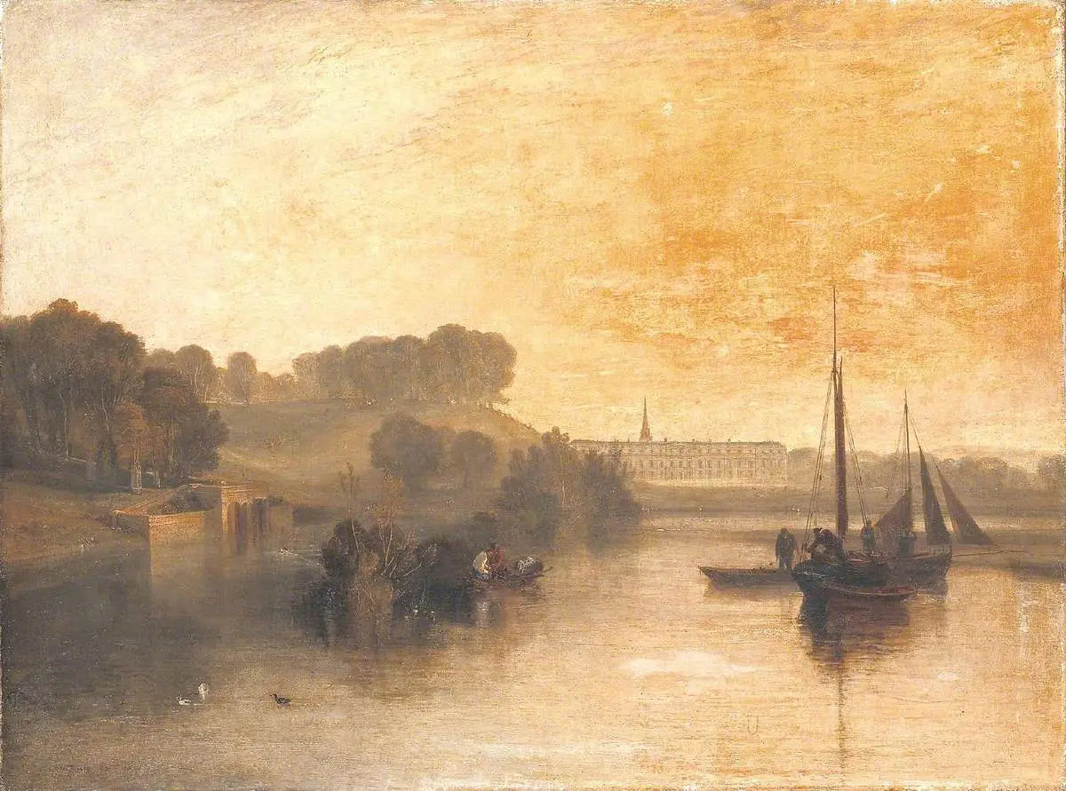 Petworth, Sussex, the Seat of the Earl of Egremont: Dewy Morning - J. M. W. Turner image 1 reproduction de peinture à l’huile