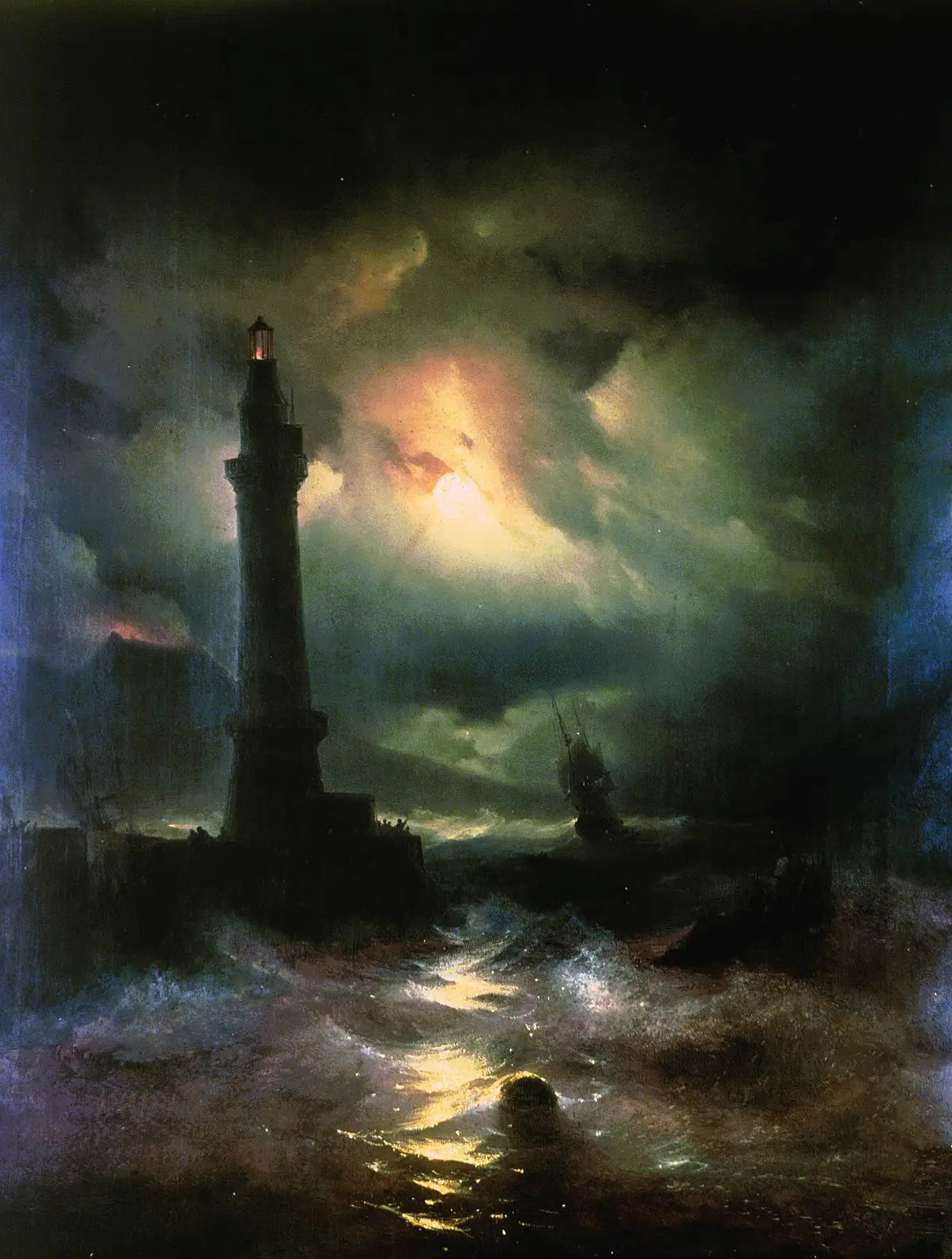 Phare napolitain. - Ivan Aïvazovski - Alpha Reproduction