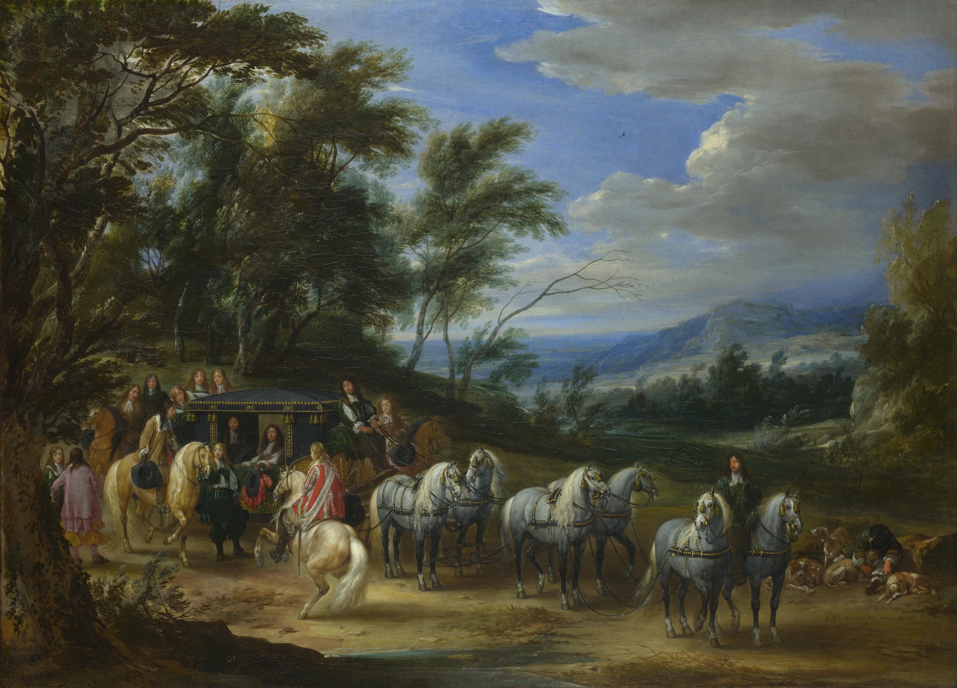 Philippe François d'Arenberg meeting Troops - Adam François van der Meulen