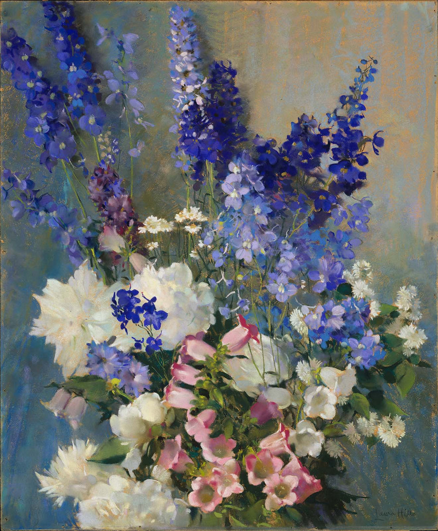 Pieds-d’alouette, pivoines et campanules – Laura Coombs Hills