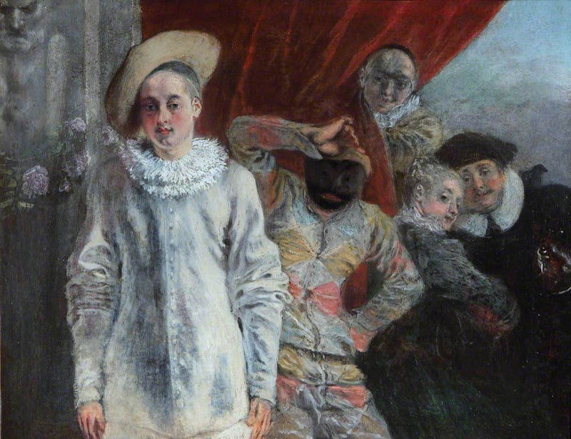 पियरे, हरलेक्विन और स्कापिन - Antoine Watteau
