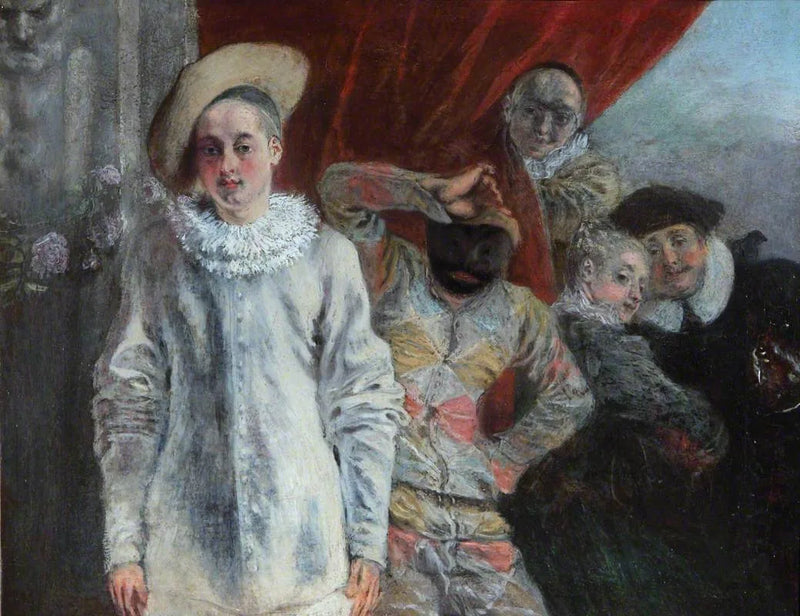पियरे, हरलेक्विन और स्कापिन - Antoine Watteau