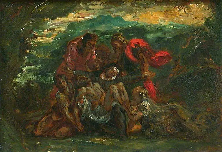 Pietà - Eugène Delacroix image 1 reproduction d’œuvre d’art à l’huile