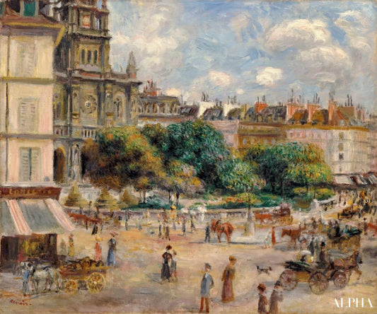 Place De La Trinité - Pierre-Auguste Renoir - Reproductions de tableaux et peintures haut de gamme