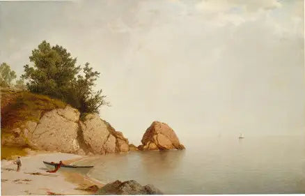 Plage à Beverly - John Frederick Kensett image 1 reproduction artisanale de tableau