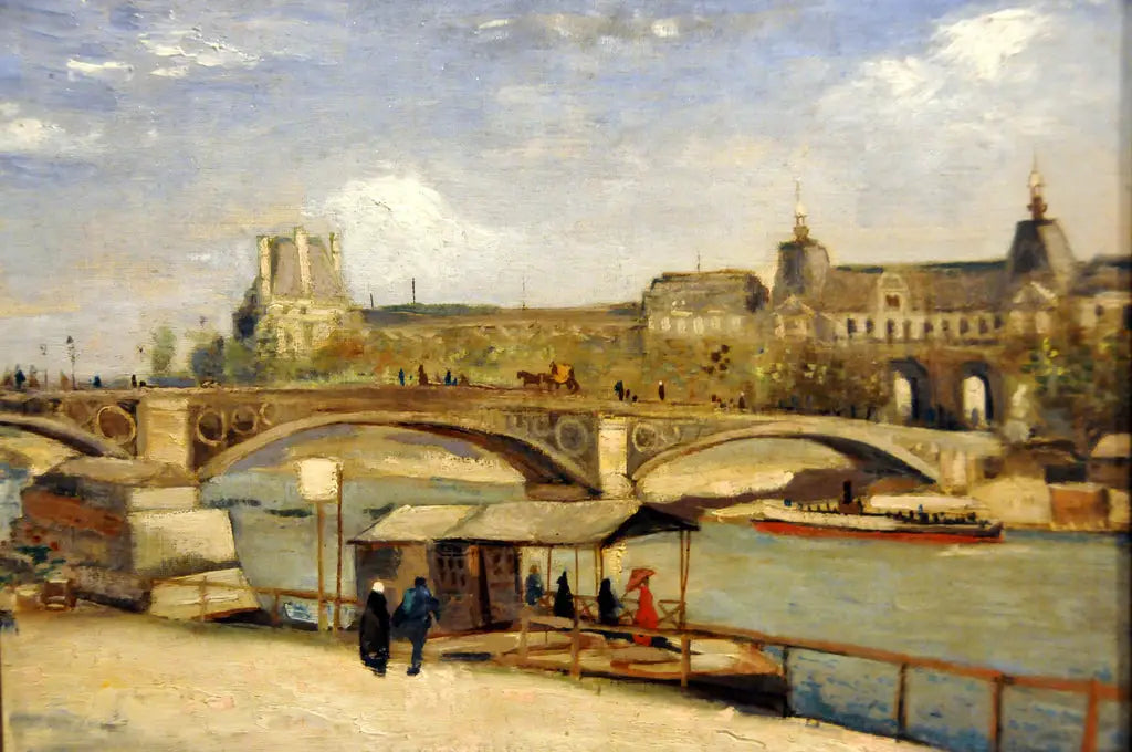 Pont du Carrousel et Louvre - Vincent van Gogh image 1 copie de tableau peinte à la main