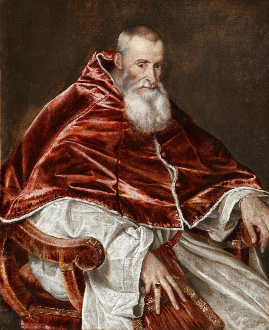 अलेक्जेंड्रे फर्नेस, पोप पॉल III (1468-1549; 1534 में चुने गए) का पोर्ट्रेट - टिटियन