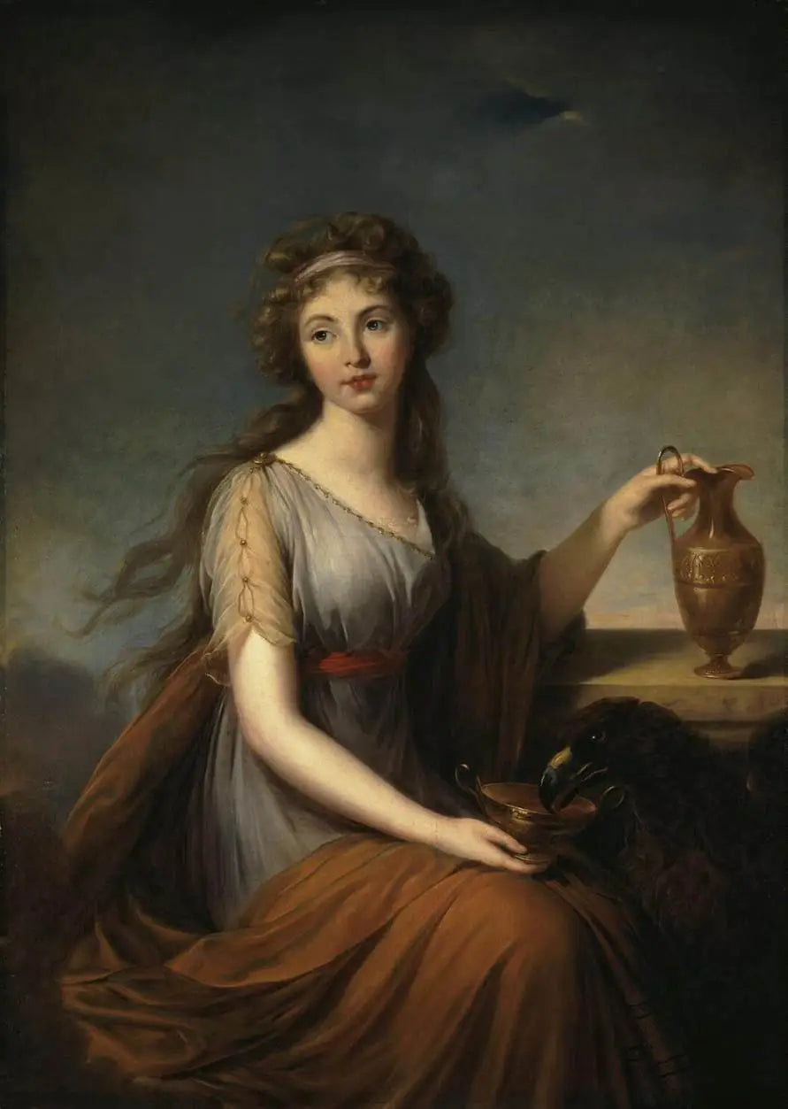 Portrait d'Anne Pitt en Hébé - Élisabeth Vigée Le Brun image 1 tableau peint à l’huile sur toile