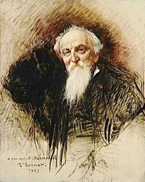 Antoine François Marmontel (1816-1898) का पोर्ट्रेट, फ्रांसीसी पियानोवादक, संगीतकार और संगीतशास्त्री - लियोन बोनाट