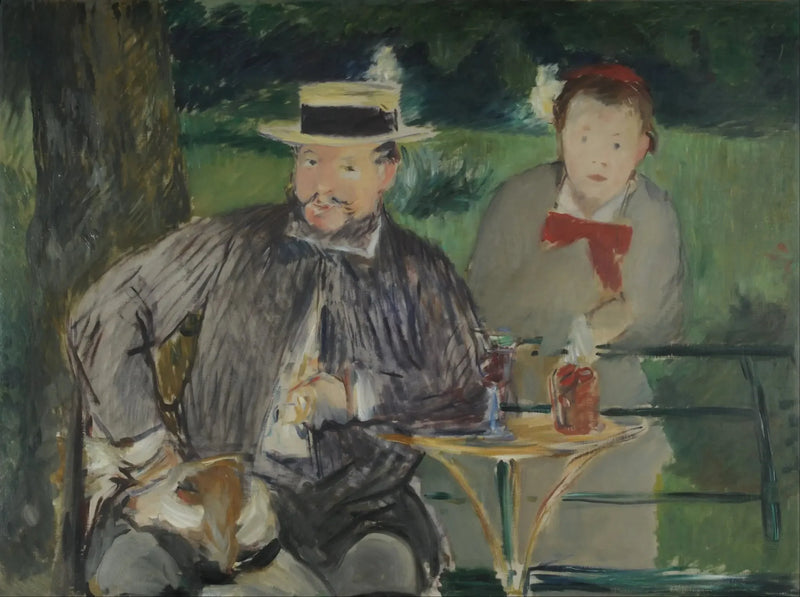 अर्नेस्ट होशेड और उनकी बेटी मार्थे का चित्र - Édouard Manet
