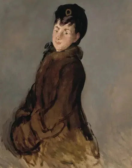 इसाबेल लेमोनियर का चित्र एक मफलर के साथ - Édouard Manet