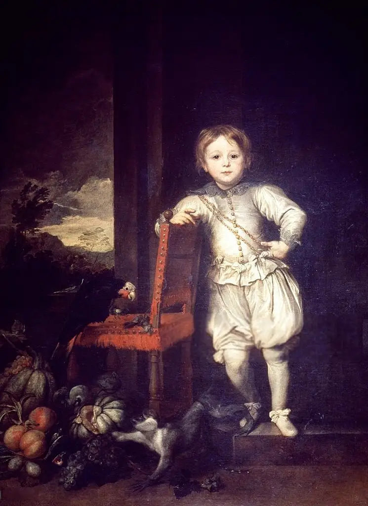 सफेद पोशाक में बच्चे का पोर्ट्रेट - Antoine van Dyck