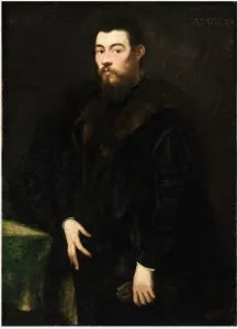 Portrait d'un gentilhomme vénitien - Jacopo Tintoretto image 1 reproduction artisanale de tableau