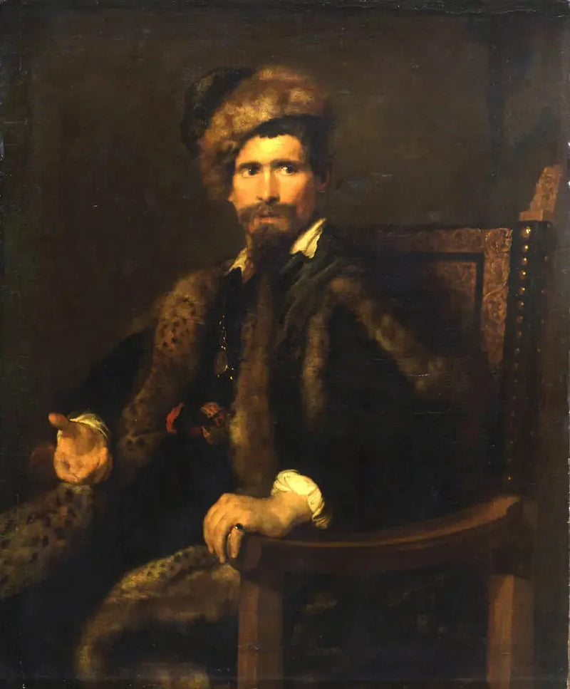 फर वाले आदमी का पोर्ट्रेट - Antoine van Dyck