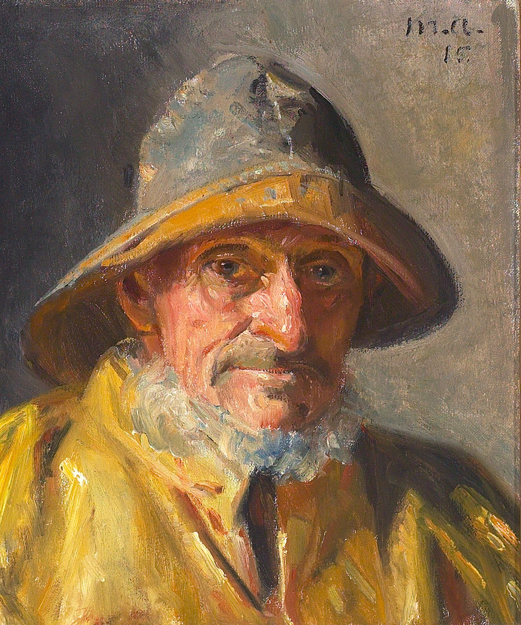 Portrait d'un pêcheur. (-15) - Michael Peter Ancher image 1 reproduction artisanale de tableau