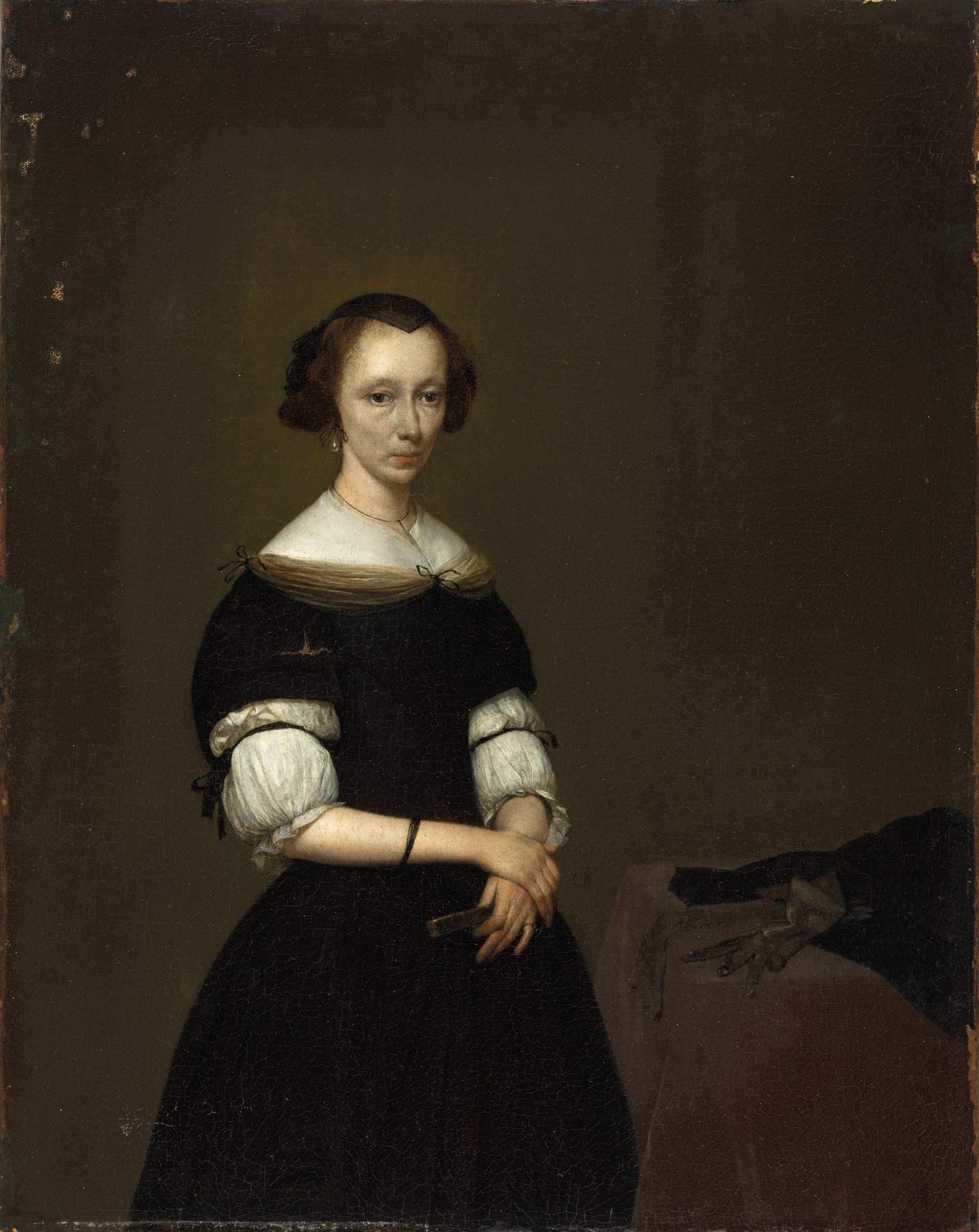 Portrait d'une dame - Gerard ter Borch image 1 copie peinte à la main à l’huile