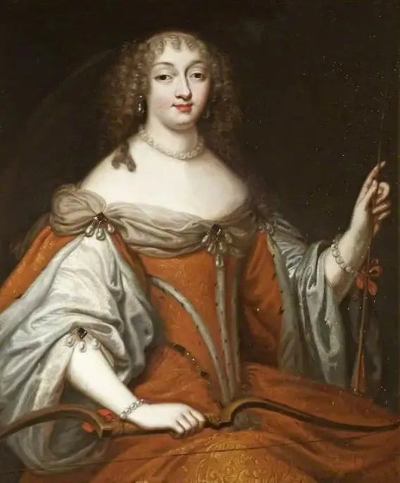एक महिला का पोर्ट्रेट (संभवतः हेनरीएटा एन स्टुअर्ट, 1644–1670, डचेस ऑफ़ ऑरलियन्स या मैरी मांचिनी, 1646–1714, प्रिंसेस कोलोन) - पियरे मिग्नार्ड