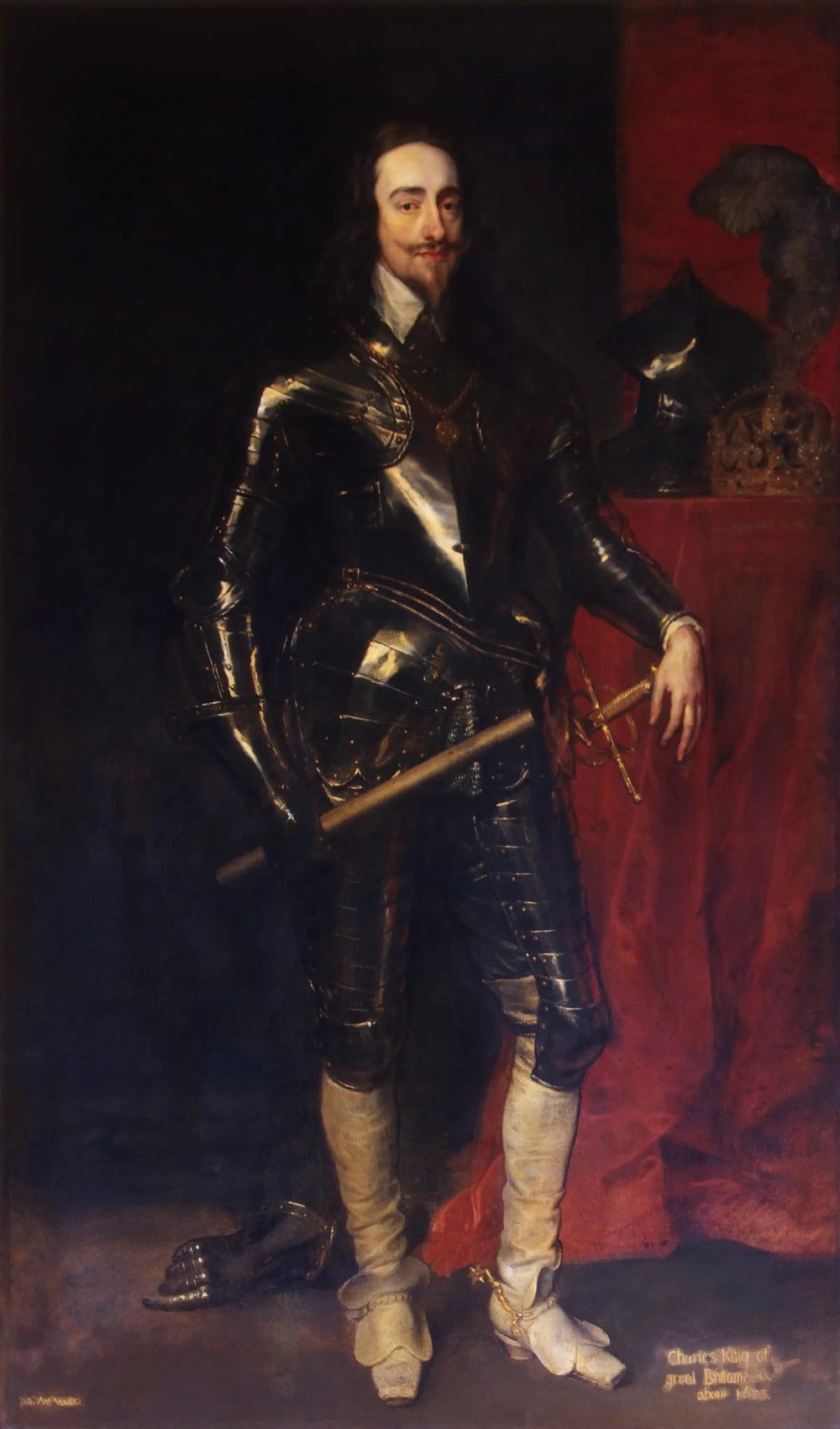 Portrait de Charles Ier, roi de Grande-Bretagne (1600-1649) - Antoine van Dyck image 1 reproduction de peinture à l’huile