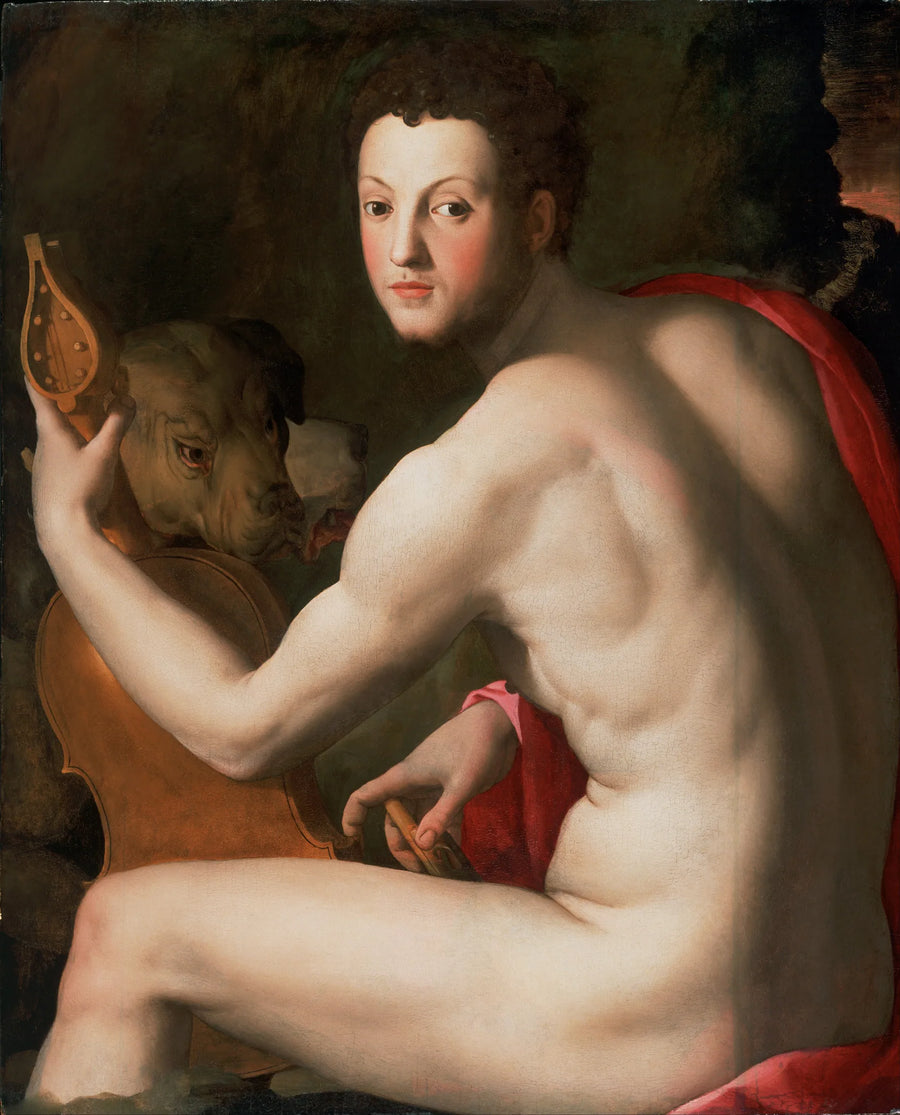 कोस्मे प्रथम मेडिसीस का पोर्ट्रेट ऑर्फ़े में - ब्रोंज़िनो