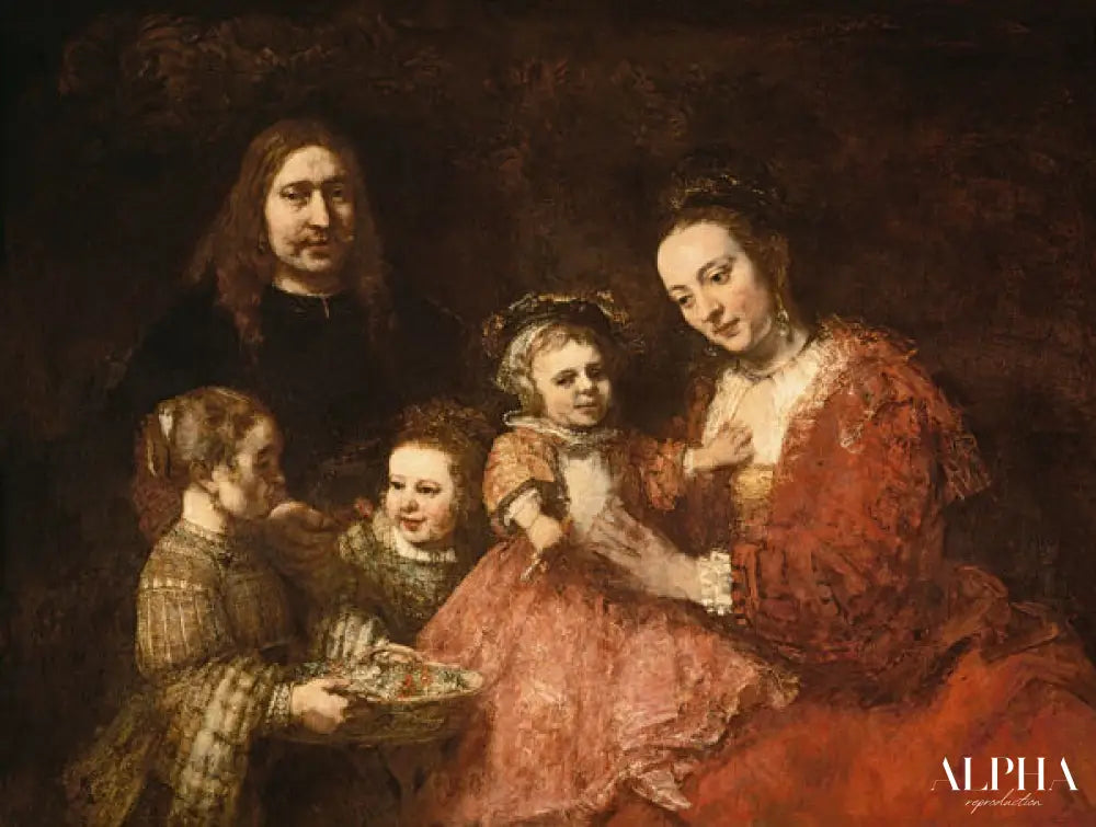 Portrait de famille - Rembrandt van Rijn - Reproductions de tableaux et peintures haut de gamme