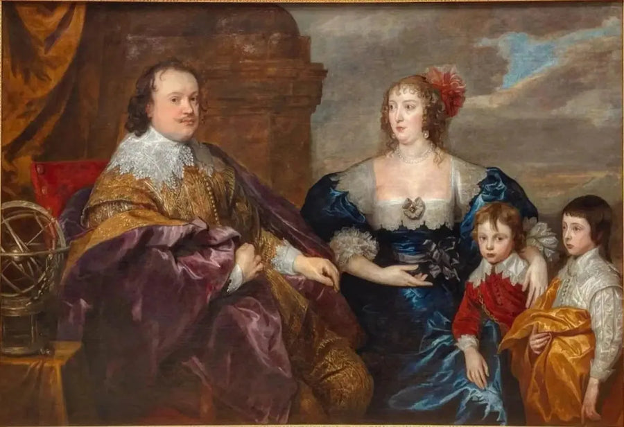 सर केनेलम डिग्बी (1603-1665) और लेडी वेनेशिया अनास्तासिया स्टैनली (1600-1633) के पारिवारिक चित्र उनके पुत्र केनेलम डिग्बी और जॉन डिग्बी (1627-1690) के साथ - एंटोनी वैन डाइक