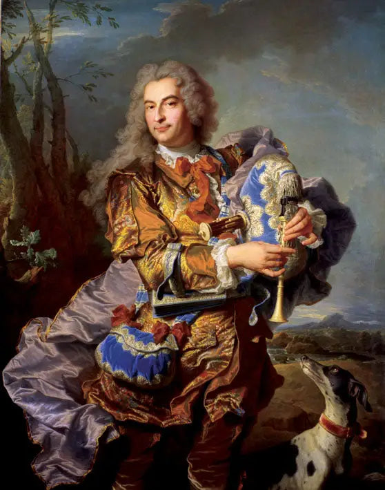 Portrait de Gaspard de Gueidan en Céladon joueur de musette - Hyacinthe Rigaud image 1 copie de tableau peinte à la main