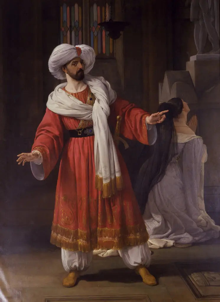 Giovanni David का पोर्ट्रेट एलिसांद्रो में, Gli arabi nelle Gallie de Pacini - Francesco Hayez