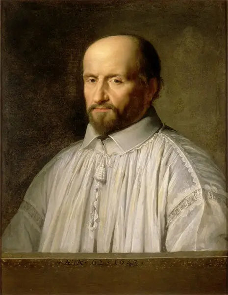 Portrait de Jean Duvergier de Hauranne, abbé de Saint-Cyran - Philippe de Champaigne image 1 copie de tableau peinte à la main