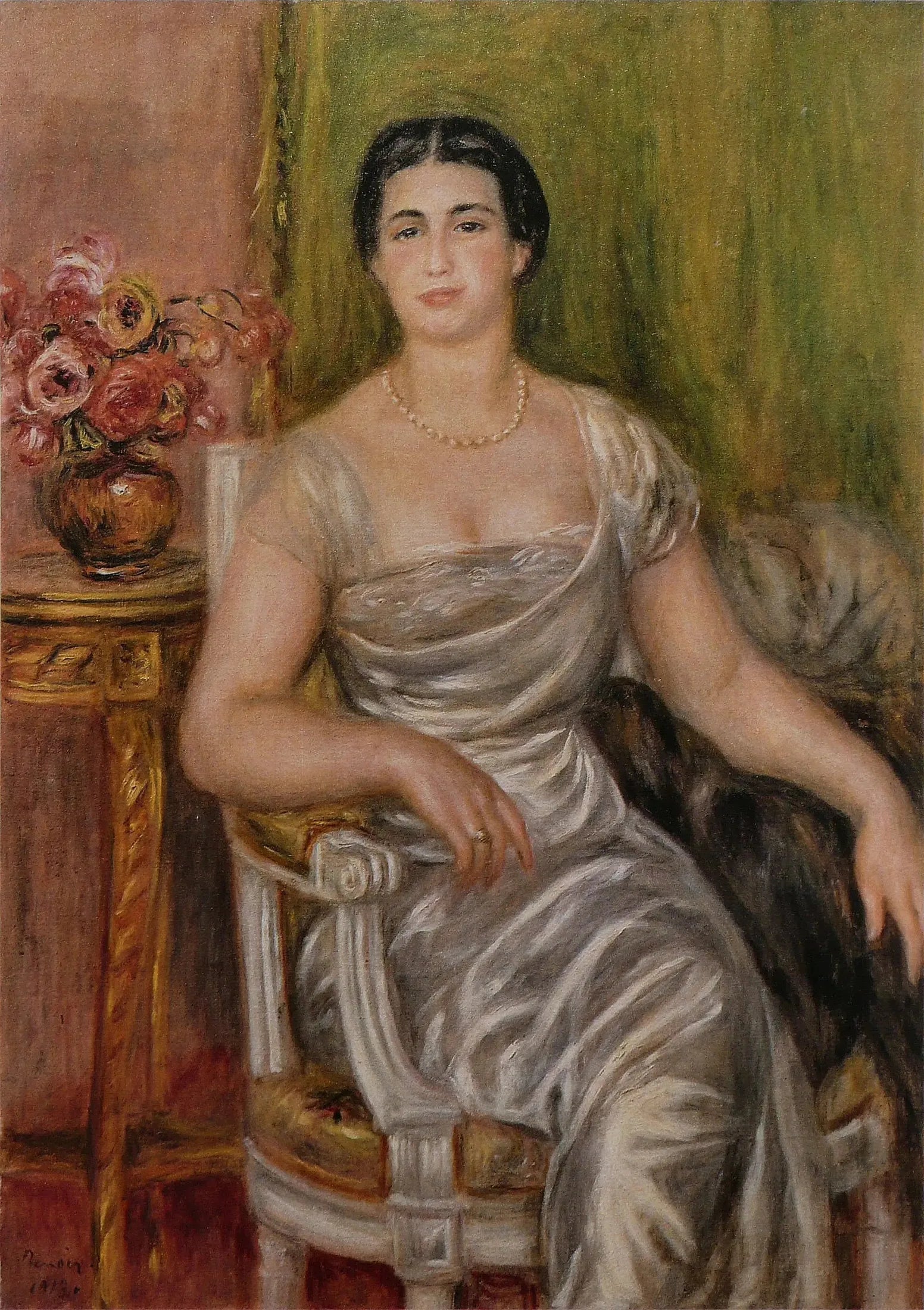 Portrait de la poétesse Alice Vallières-Merzbach - Pierre-Auguste Renoir image 1 reproduction réalisée par Alpha Reproduction