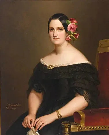 स्पेन की रानी मैरी क्रिस्टीन का पोर्ट्रेट (1806-1878) - फ्रांज ज़ावेर विंटरहल्टर