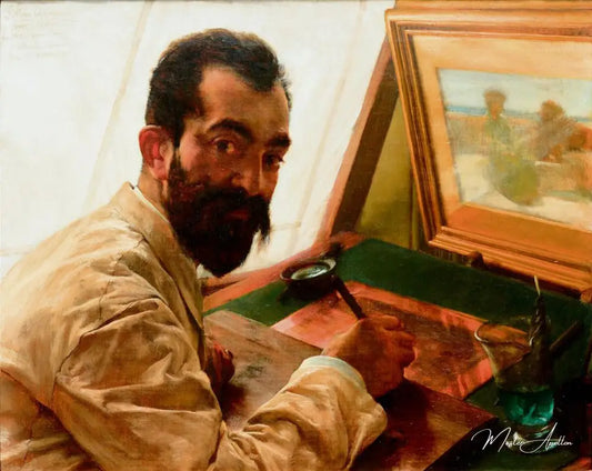 Portrait de Leopold Löwenstam le graveur - Lawrence Alma-Tadema Reproductions de tableaux à la peinture à l’huile