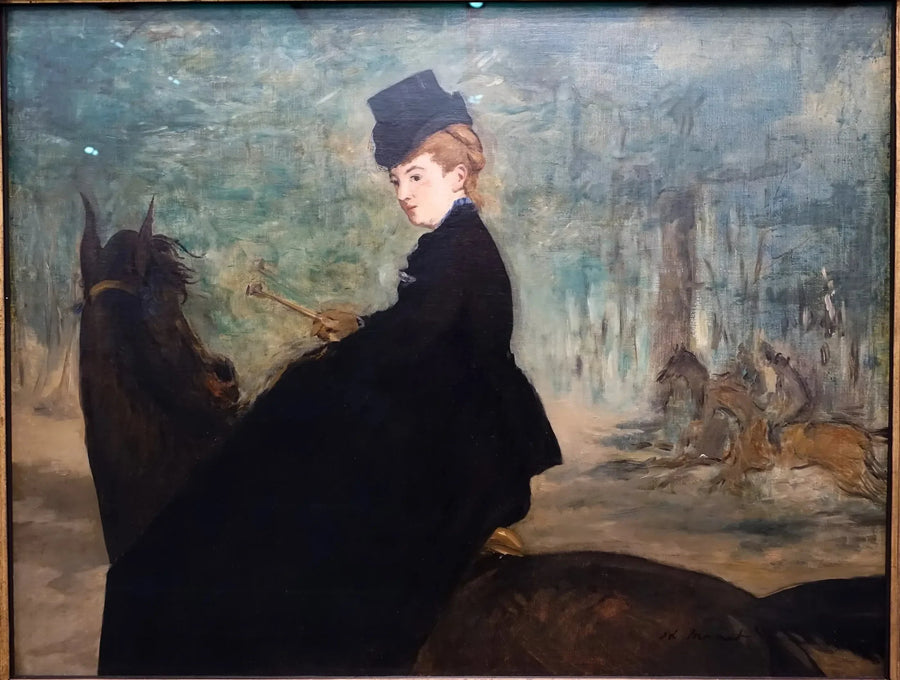 मैरी लेफेब्यूर की घोड़े पर चित्र - Édouard Manet