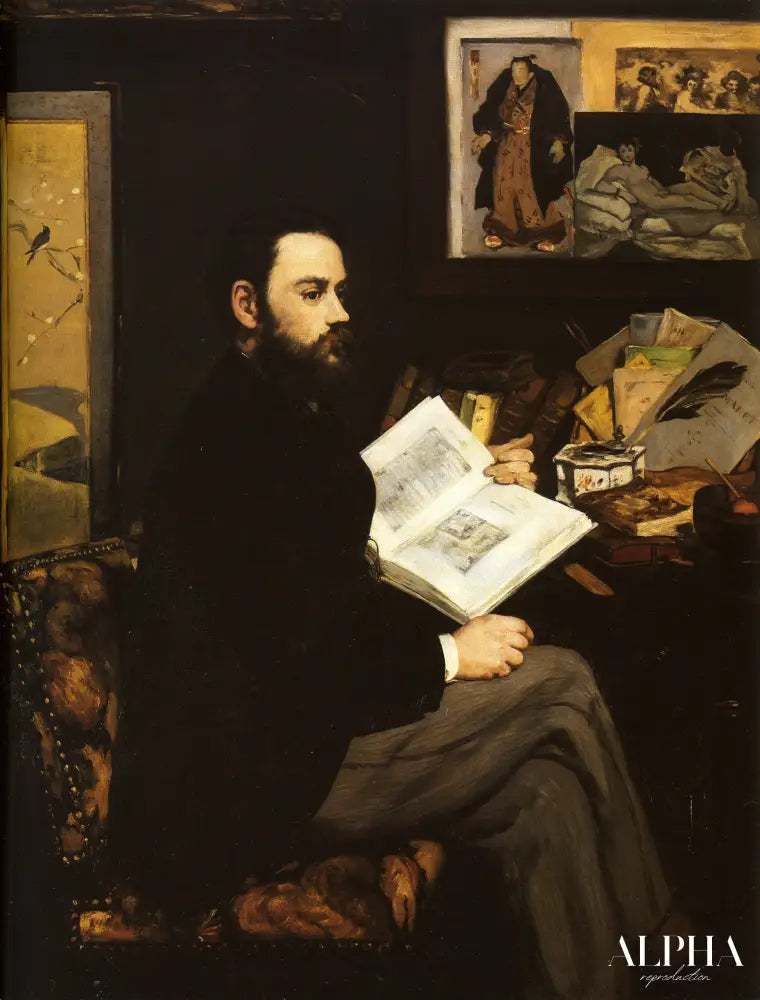 Portrait d'Émile Zola - Edouard Manet - Reproductions de tableaux et peintures haut de gamme