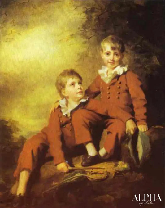 Portrait des enfants Binning - Sir Henry Raeburn - Reproductions de tableaux et peintures haut de gamme