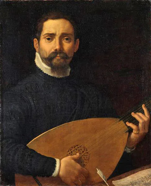 लुथिस्ट Giulio Mascheroni का पोर्ट्रेट - Annibale Carracci