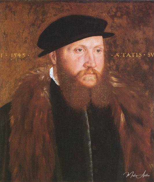 Portrait d'un inconnu portant une casquette noire - Hans Holbein le Jeune - Reproductions de tableaux et peintures haut de gamme