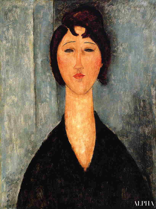 Portrait d’un jeune femme II - Amadeo Modigliani - Reproductions de tableaux et peintures haut de gamme