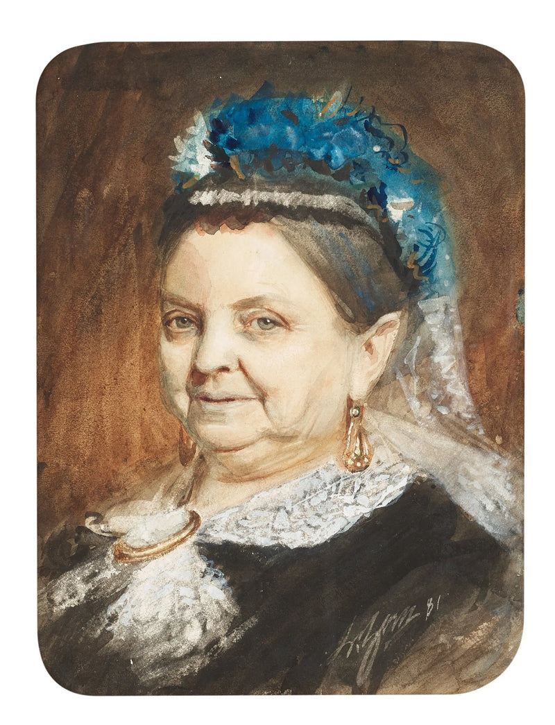 एक बुजुर्ग महिला का पोर्ट्रेट - एंडर्स ज़ोर्न