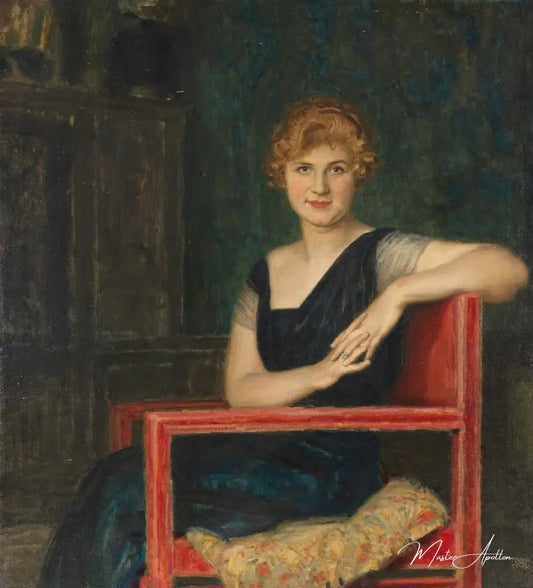 Portrait d’une dame - Franz Von Stuck Reproductions de tableaux à la peinture à l’huile