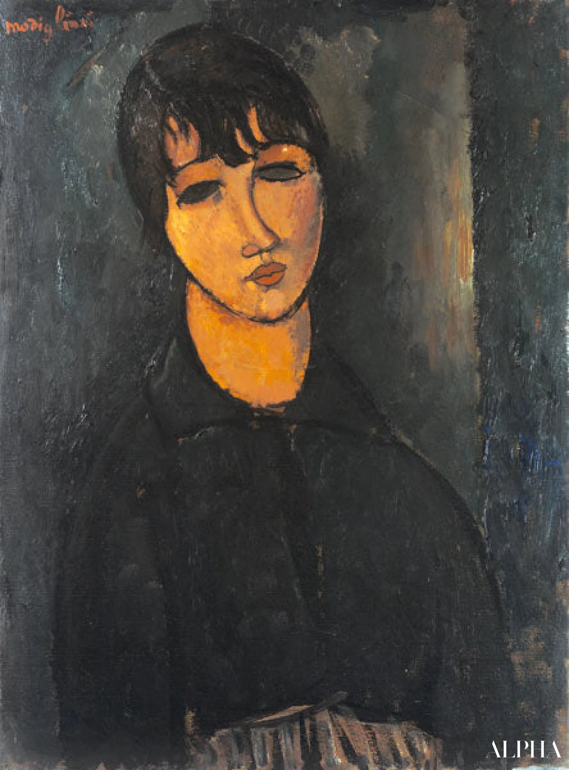 एक नौकरानी का चित्र - Amedeo Modigliani - उच्च गुणवत्ता वाली चित्रकला और पेंटिंग की प्रतियां