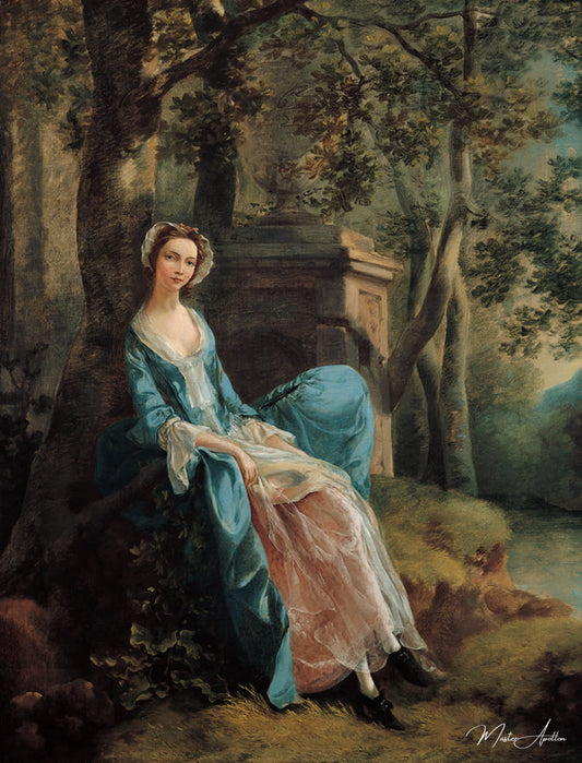 Portrait d'une femme (peut-être de la famille Lloyd) - Thomas Gainsborough - Reproductions de tableaux et peintures haut de gamme