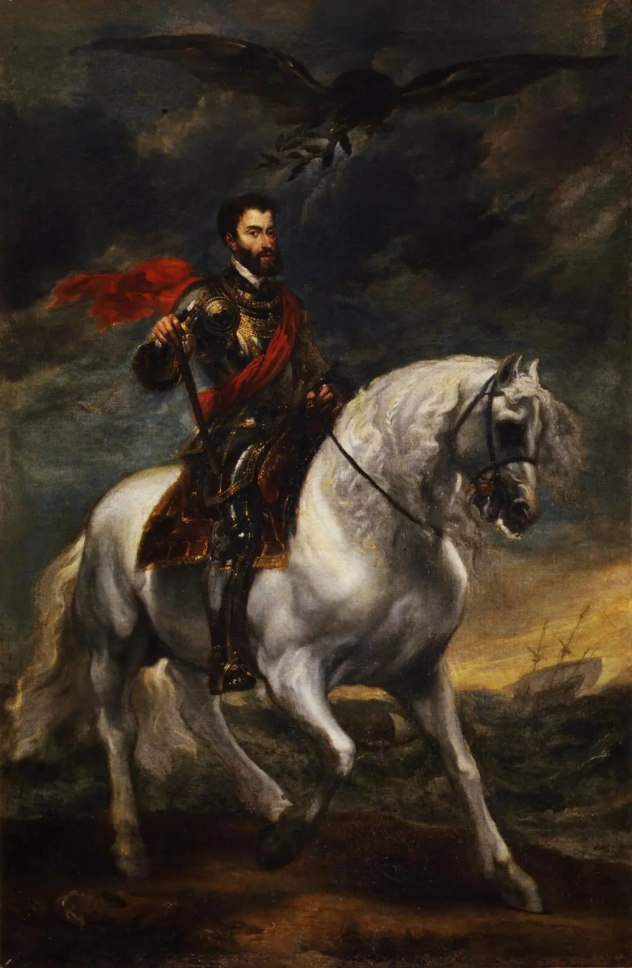 सम्राट चार्ल्स Quint का घुड़सवारी चित्र - Antoine van Dyck